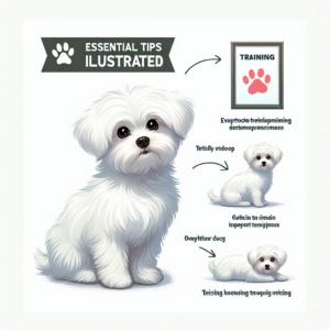 ces astuces essentielles pour dresser son chien/bichon maltais blanc assis coquin sur fond blanc